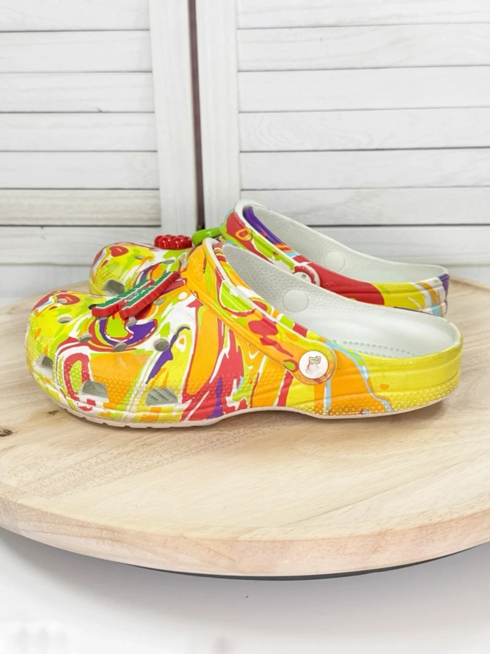 Crocs x‎ Trix Classic Clog Multicolor Tie Dye Marble Women 8 Men 6